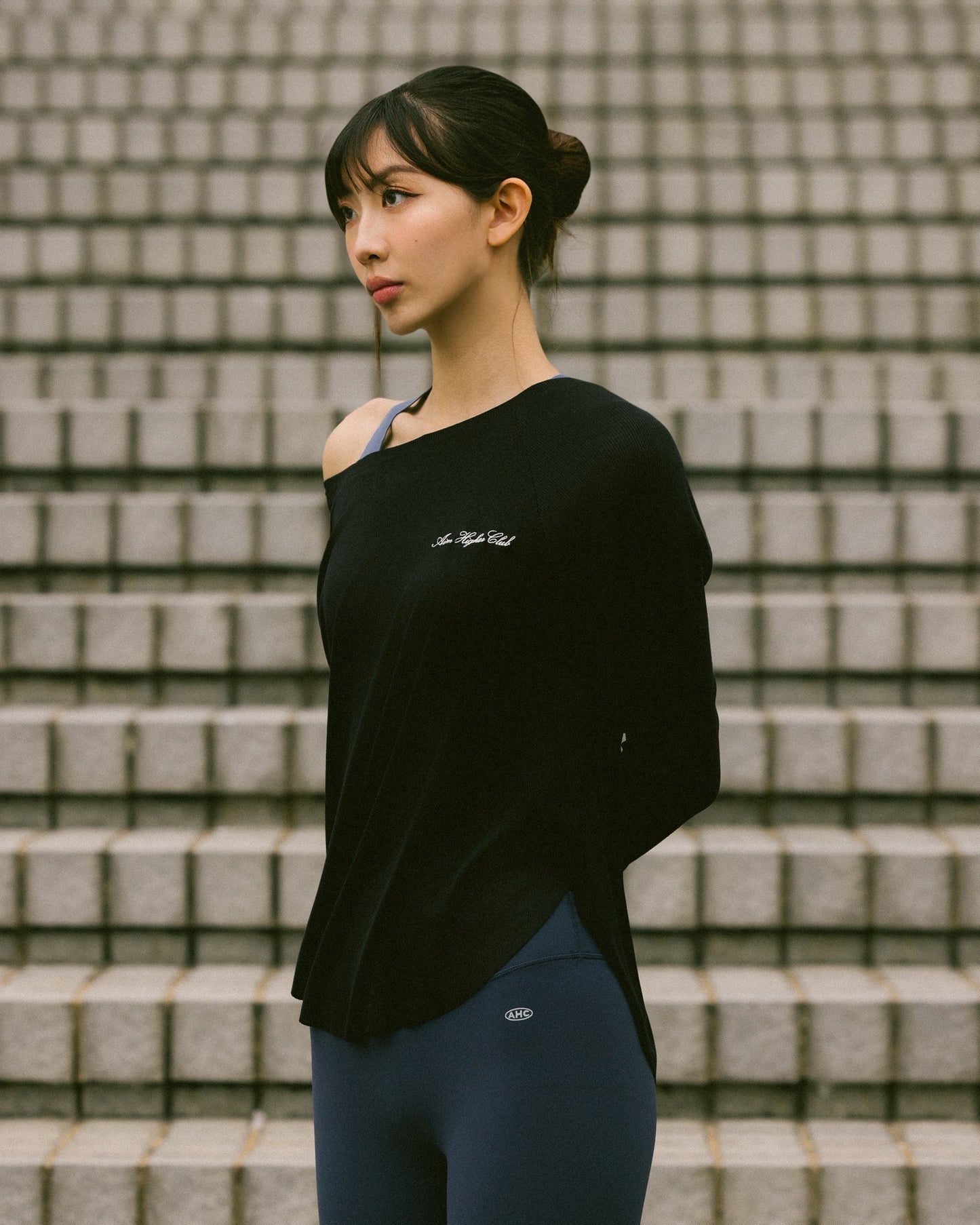 Aim Higher Club 2-Way Long Sleeve Top/ Black