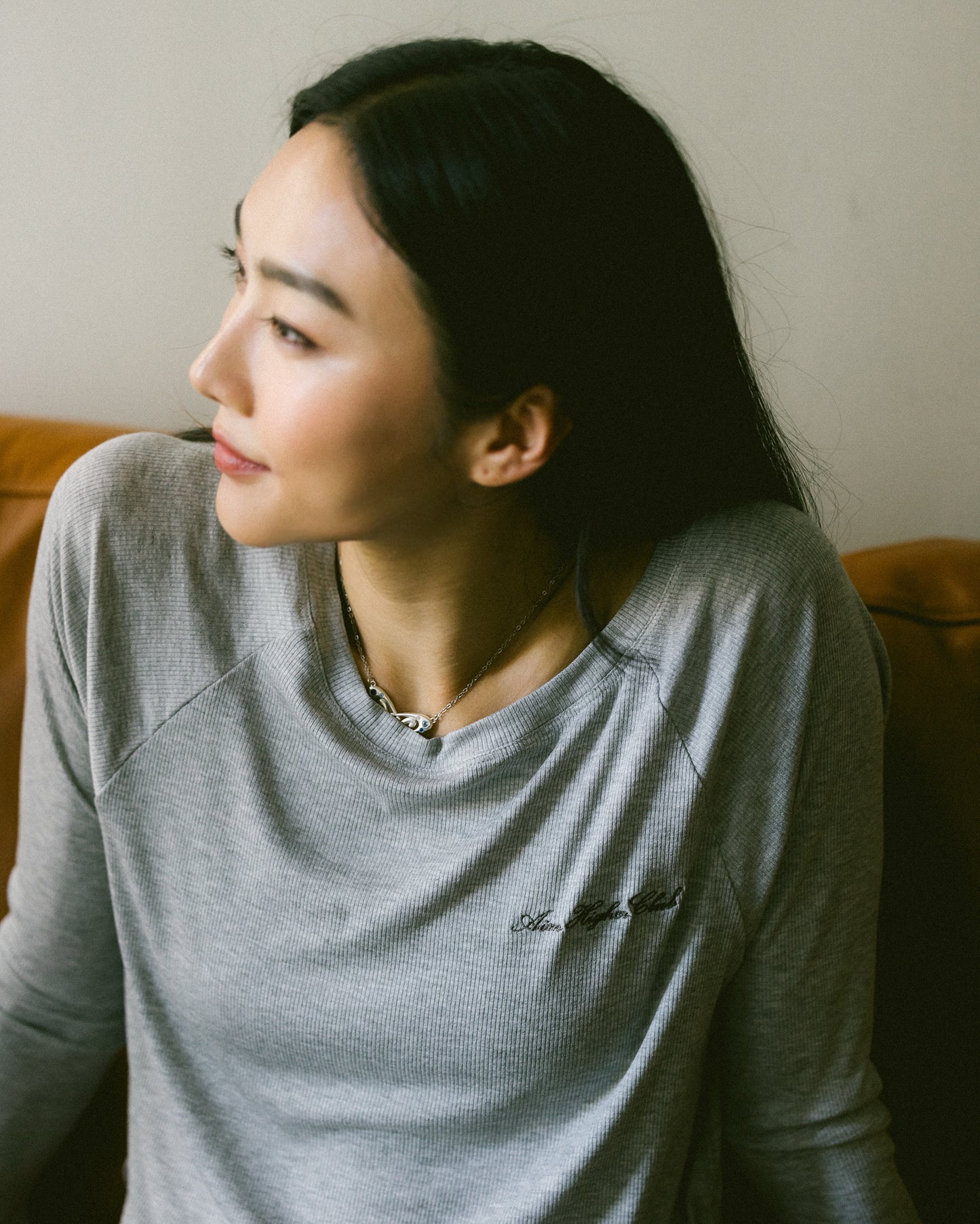 Aim Higher Club 2-Way Long Sleeve Top/ Flecking Grey