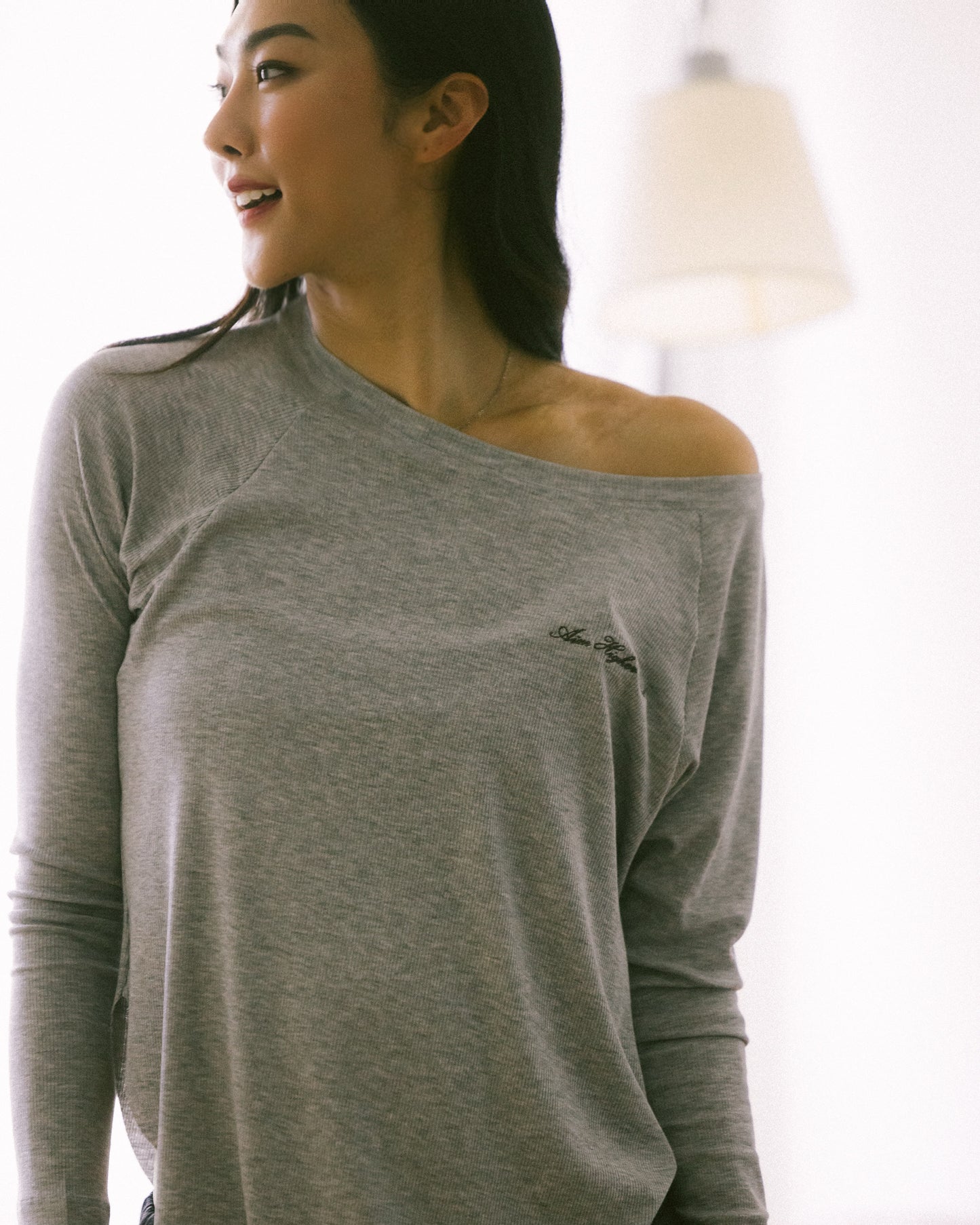 Aim Higher Club 2-Way Long Sleeve Top/ Flecking Grey