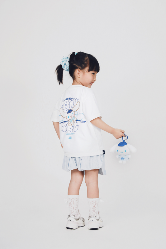 Aim Higher Club ♥ Cinnamoroll Kids Aim High Stay Soft Unisex Tee/ White