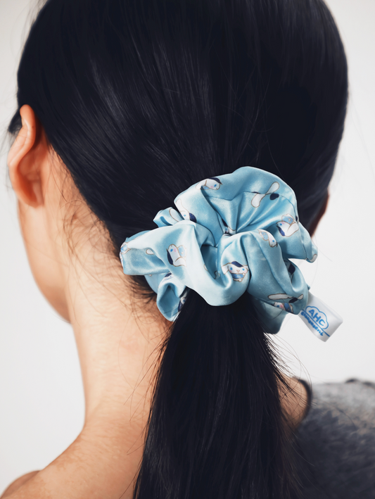 Aim Higher Club ♥ Cinnamoroll Monogram Scrunchie/ Baby Blue