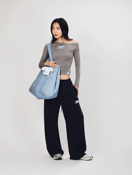 Aim Higher Club ♥ Cinnamoroll On The Bar Wide Comfy Pants/ Navy
