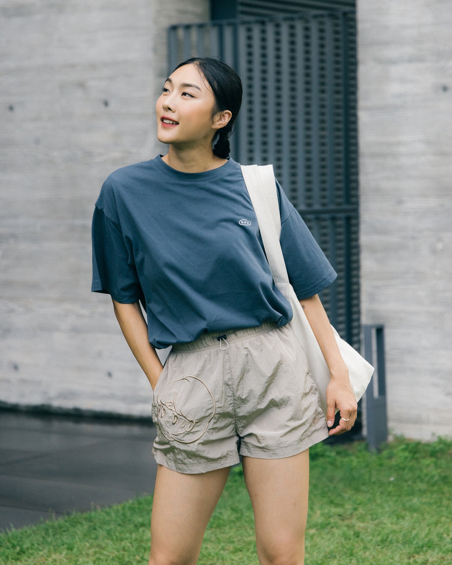 Aim Higher Club X Peep Nylon Shorts/ Beige