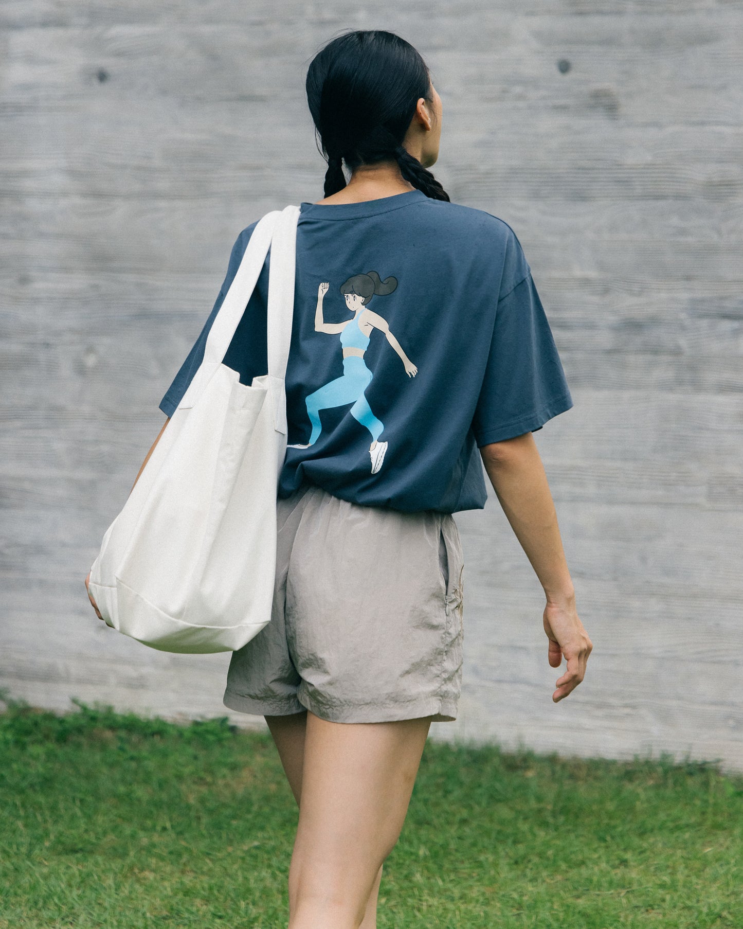 Aim Higher Club X PEEP Graphic Tee/ Charcoal Blue