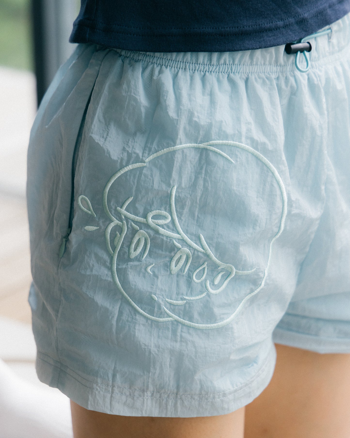 Aim Higher Club X Peep Nylon Shorts/ Baby Blue