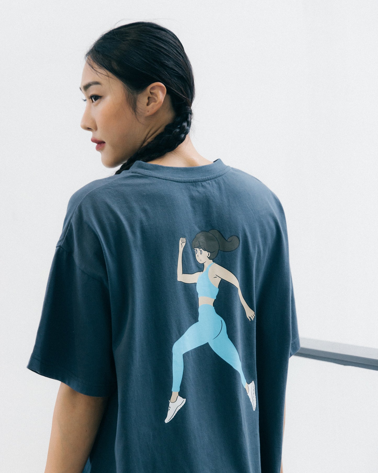 Aim Higher Club X PEEP Graphic Tee/ Charcoal Blue