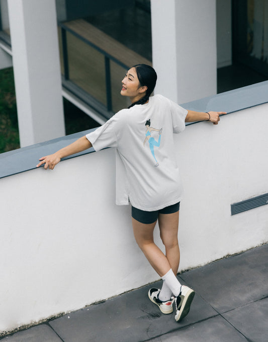 Aim Higher Club X PEEP Graphic Tee/ Grey Sand