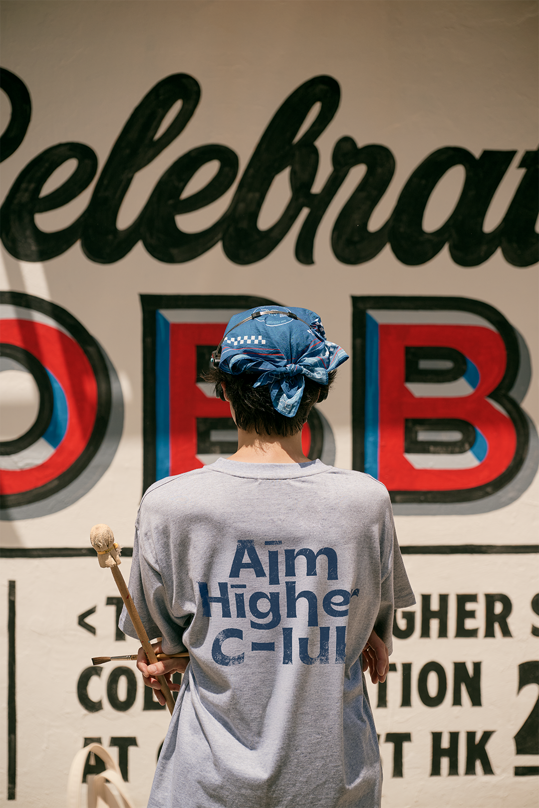 Aim Higher Club Unisex Logo Tee/ Flecking Grey