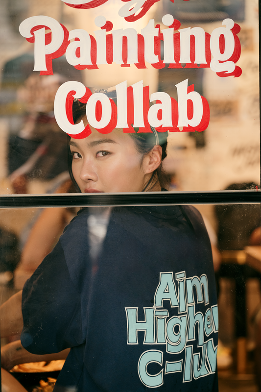 Aim Higher Club Unisex Logo Tee/ Navy