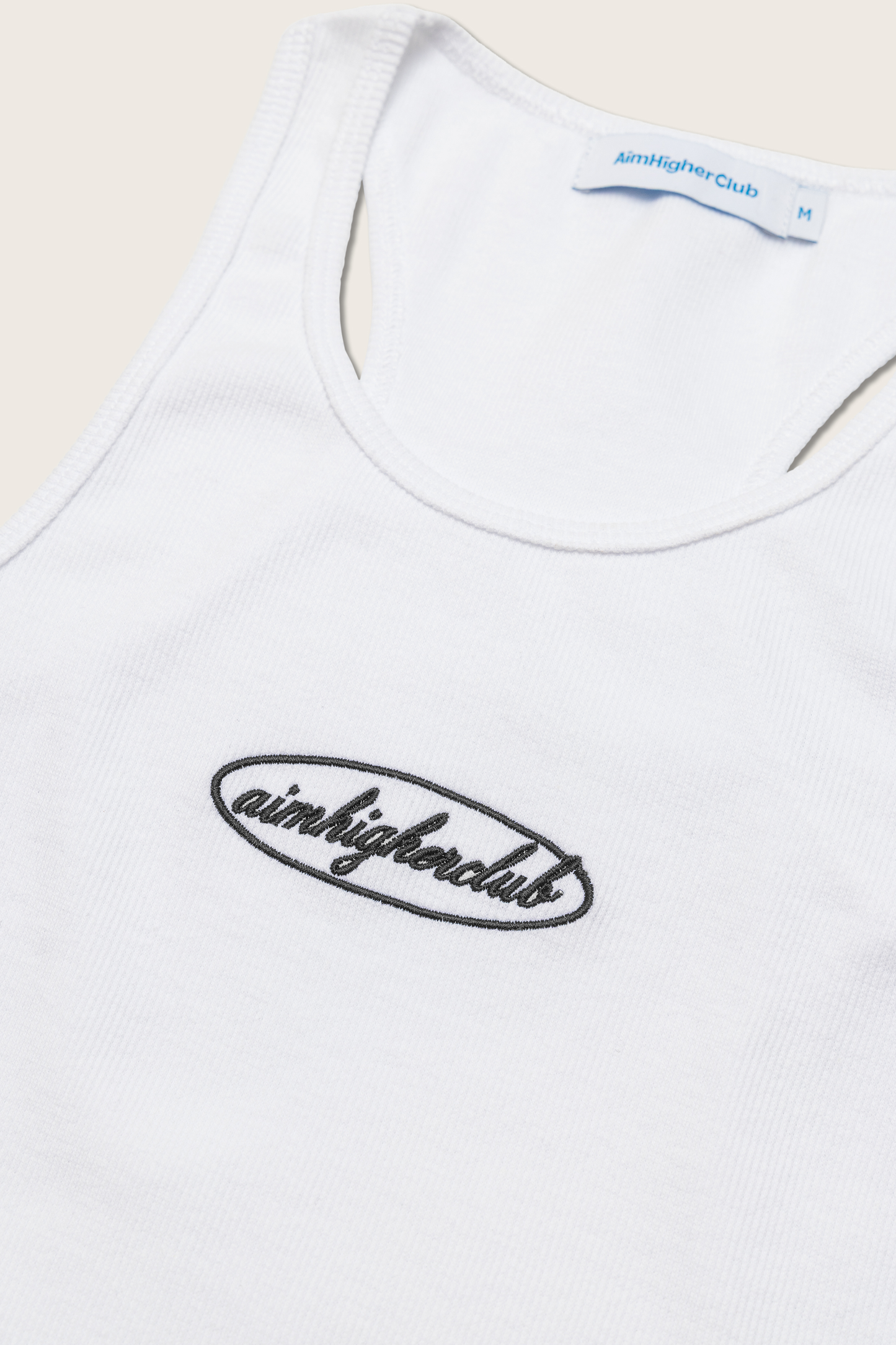 Aim Higher Club Women Oval Logo Tank Top/ White-Grey