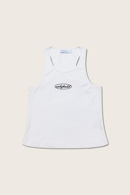 Aim Higher Club Women Oval Logo Tank Top/ White-Grey