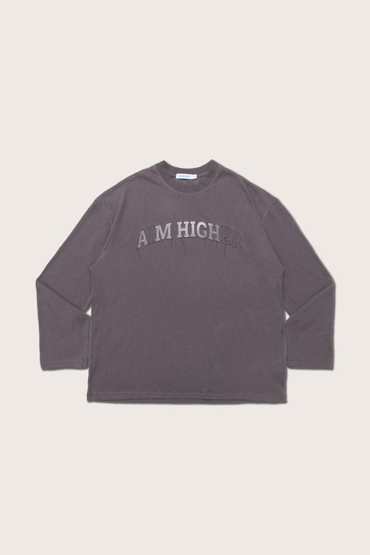 Aim Higher Club College Unisex Long Tee/ Grey