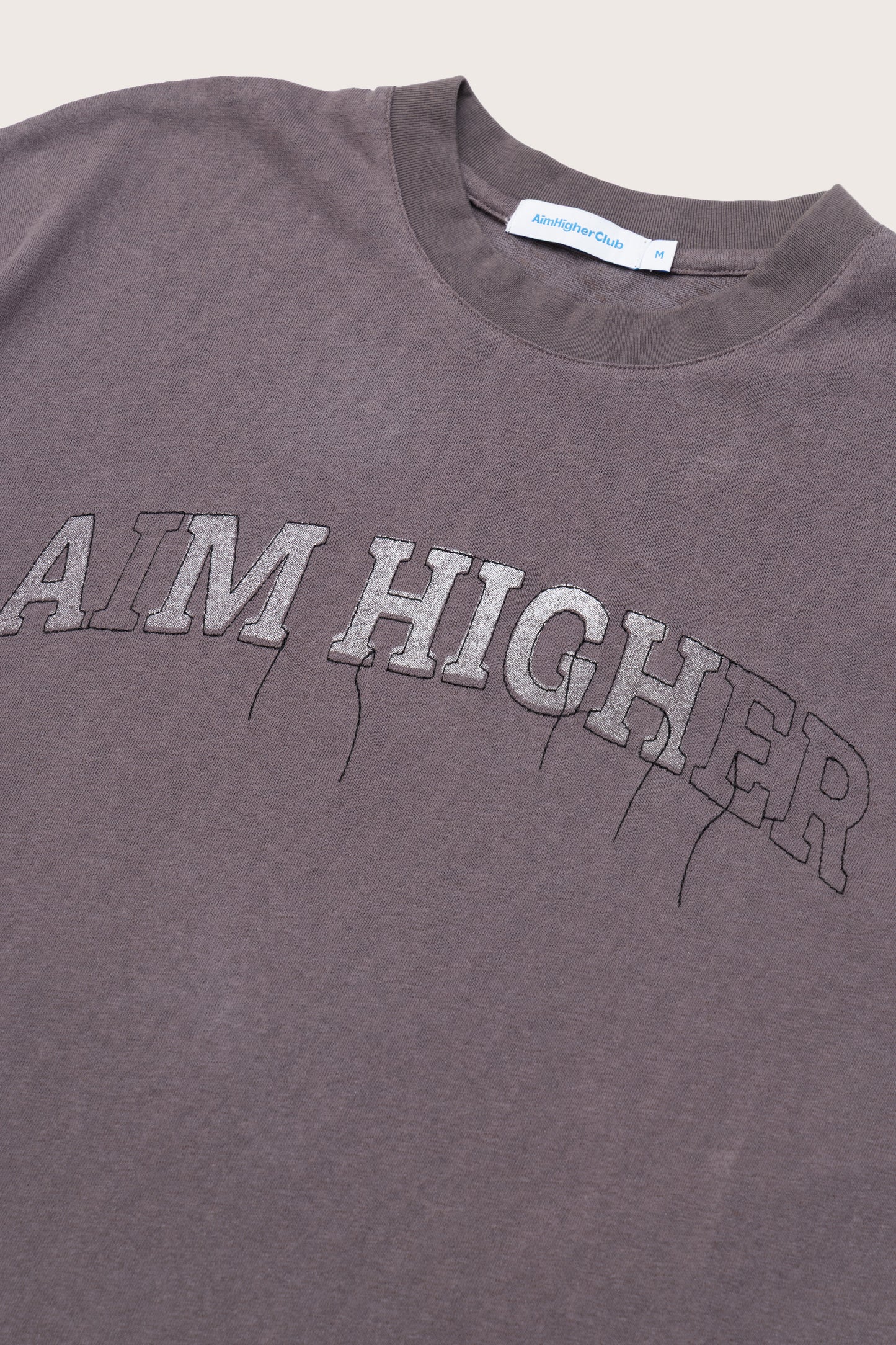 Aim Higher Club College Unisex Long Tee/ Grey