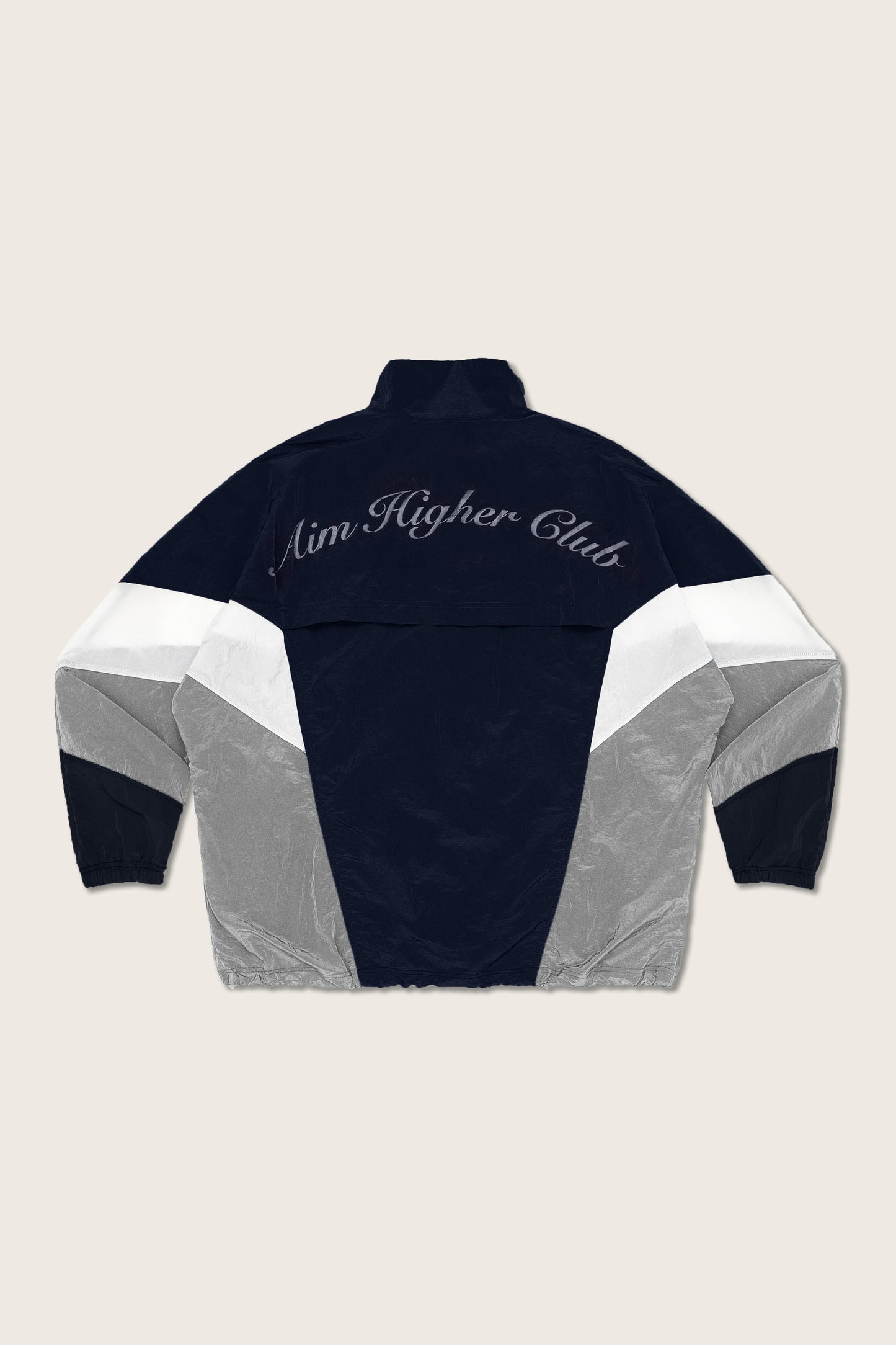 Aim Higher Club 3-Color Tone Unisex Classic Windbreaker/ Navy-Grey