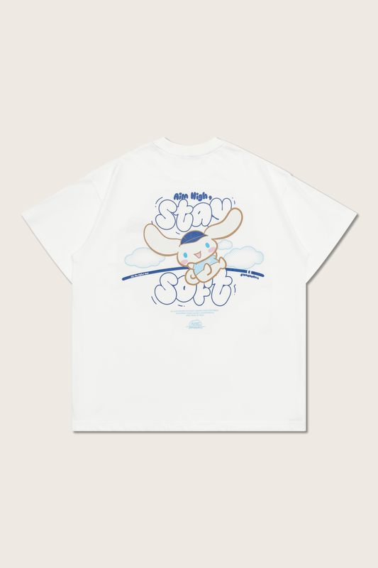 (Pre-order) Aim Higher Club ♥ Cinnamoroll Aim High Stay Soft Unisex Tee/ White