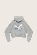 Aim Higher Club ♥ Cinnamoroll Aim High Stay Soft Cloud Touch Cropped Hoodie/ Flecking Grey