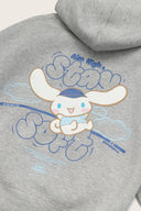 Aim Higher Club ♥ Cinnamoroll Aim High Stay Soft Cloud Touch Cropped Hoodie/ Flecking Grey