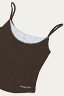 Aim Higher Club Core Layered Camisole/ Chocolate-Pale Baby Blue