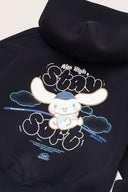 Aim Higher Club ♥ Cinnamoroll Unisex Aim High Stay Soft Cloud Touch Zip Up Hoodie/ Navy