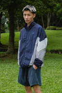 Aim Higher Club Unisex 3-Color Tone Classic Windbreaker/ Navy-Grey