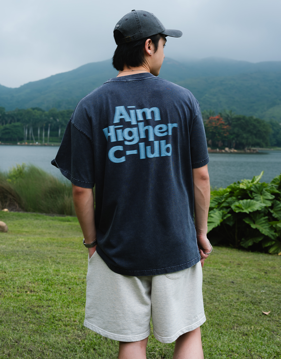 Aim Higher Club Unisex Sweat Shorts/ Flecking Grey