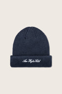 Aim Higher Club Core Script Logo Beanie/ Washed Navy