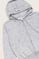 Aim Higher Club Essential Hooded Zip-Up Merino Cardigan/ Flecking Grey