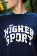 Aim Higher Club Unisex Sport Distressed Tee/ Navy