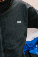 Aim Higher Club Unisex 3-Color Tone Classic Windbreaker/ Black-Dazzling Blue