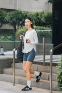 Aim Higher Club Activewear 2-Way Long Sleeve Top/ Flecking Oat