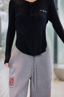 Aim Higher Club Activewear 2-Way Long Sleeve Top/ Black