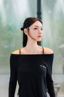 Aim Higher Club Activewear 2-Way Long Sleeve Top/ Black