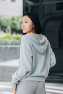 Aim Higher Club Full-Zip Hooded Cardigan/ Mint Grey