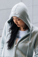 Aim Higher Club Full-Zip Hooded Cardigan/ Mint Grey