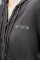 Aim Higher Club Full-Zip Hooded Cardigan/ Dark Grey