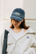 Aim Higher Club Unisex Raised Embroidery Zip Up Hoodie/ Oat-Ribbon Blue
