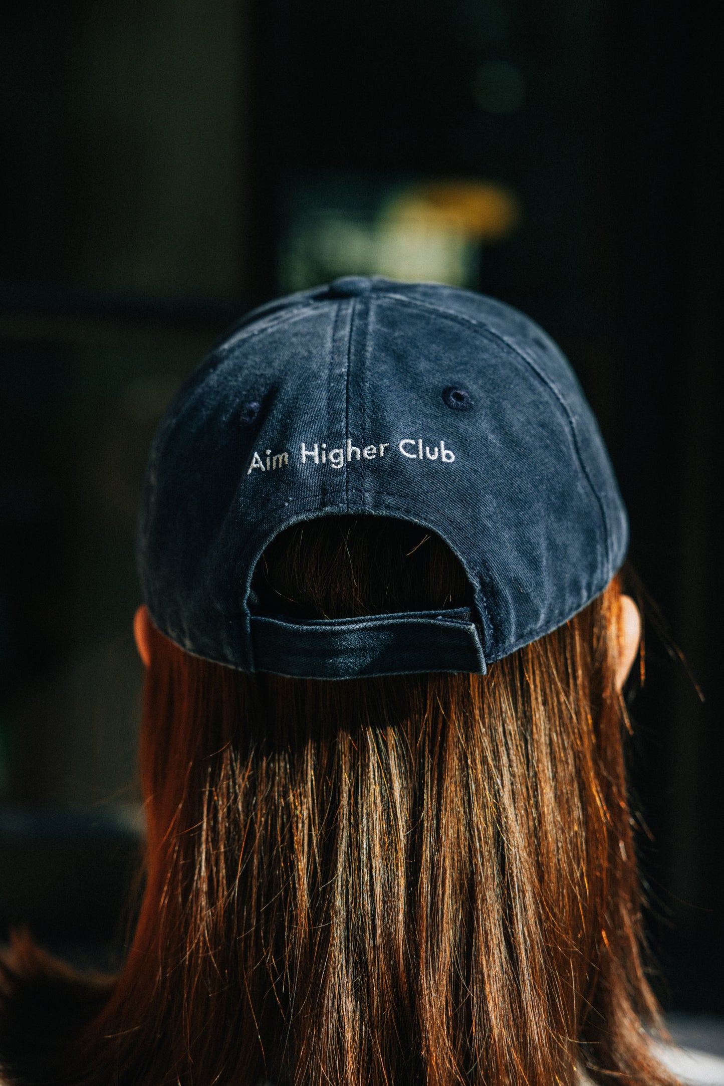 Aim Higher Club Gradient Oval Logo Cap / Washed Navy