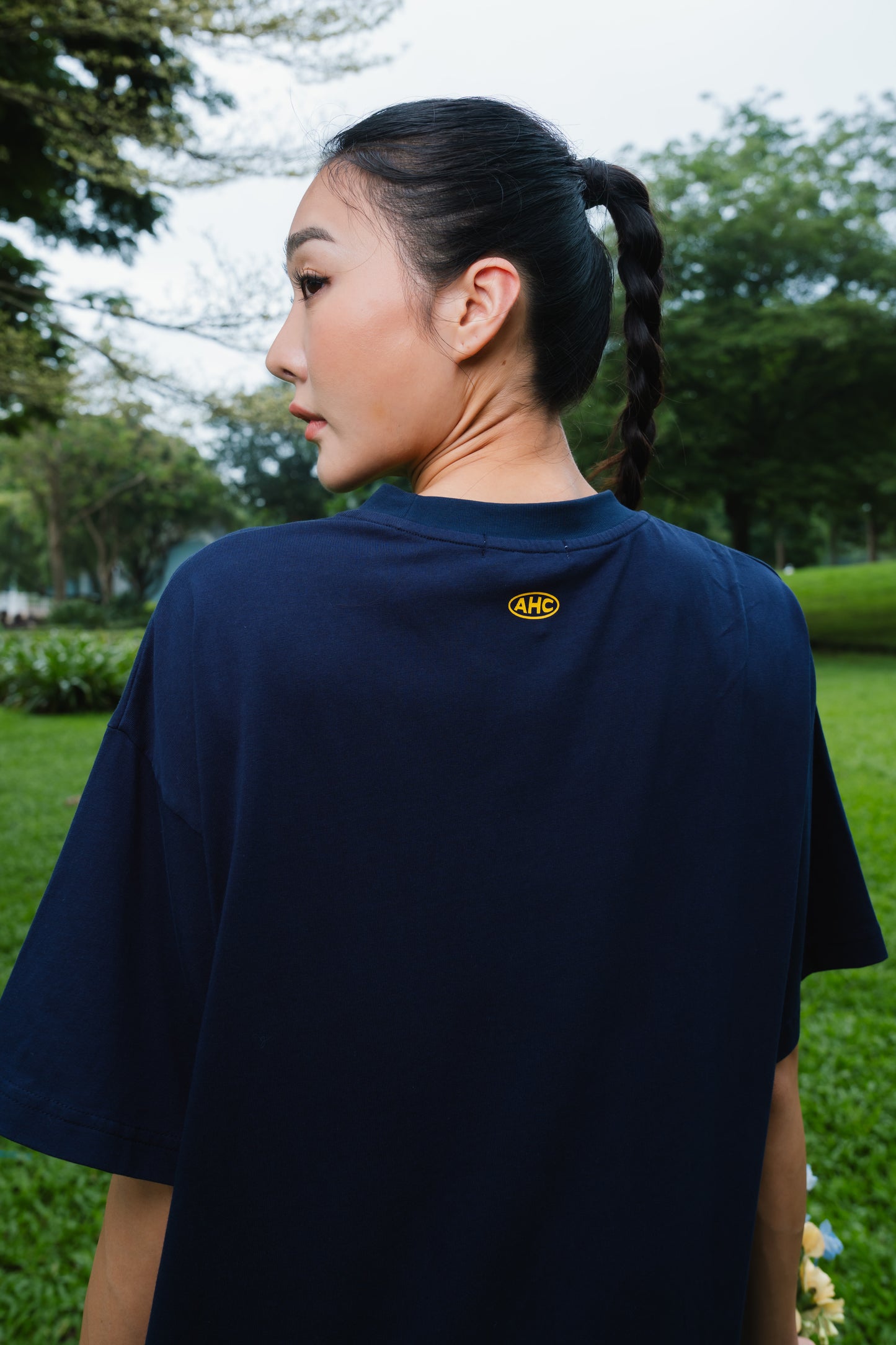 Aim Higher Club Sport Distressed Unisex Tee/ Navy