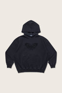 Aim Higher Club X Spellman Unisex Chrome Logo Hoodie/ Washed Moonlit Blue