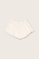 Aim Higher Club Core Flare Ruffle Shorts/ Off White