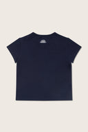 Aim Higher Club ♥ Cinnamoroll On The Bar Embroidery Women Fitted Tee /Navy