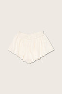 Aim Higher Club Core Flare Ruffle Shorts/ Off White