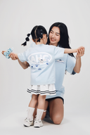Aim Higher Club ♥ Cinnamoroll Kids Jumping on the Cloud Unisex Tee/ Washed Baby Blue