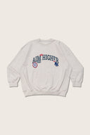 Aim Higher Club Unisex College Badge Crewneck sweatshirt/ Oat