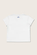Aim Higher Club ♥ Cinnamoroll Jumping on the Cloud Embroidery Fitted Tee/ White