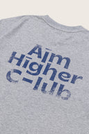 Aim Higher Club Unisex Logo Tee/ Flecking Grey