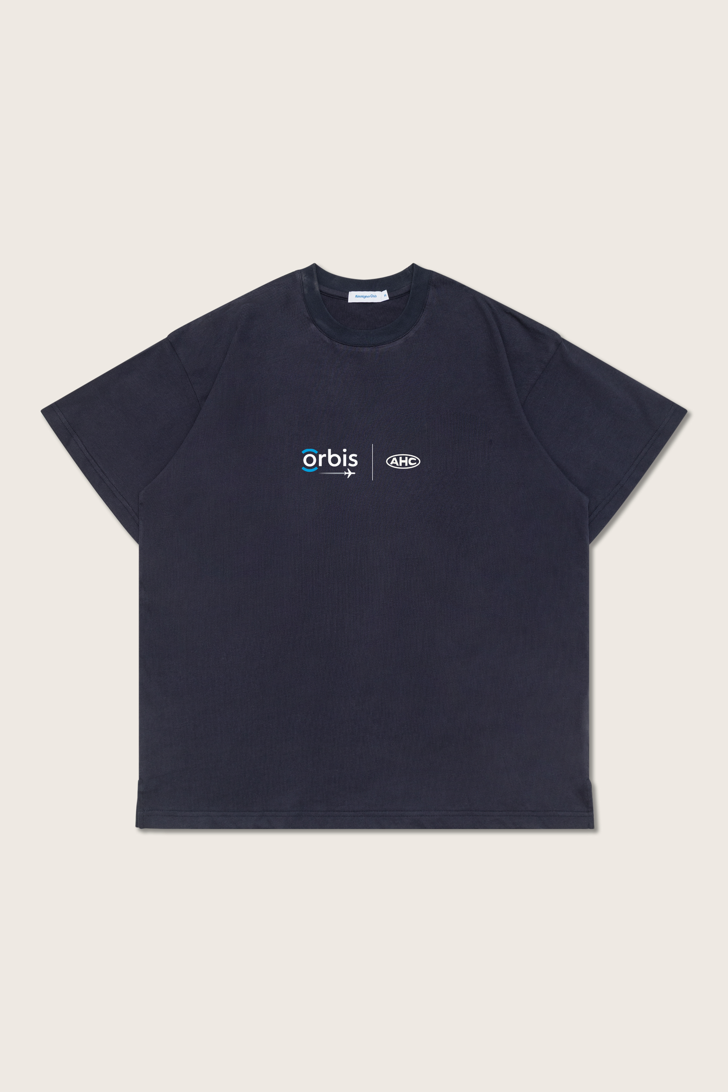 Aim Higher Club × Orbis Clarity Brings Courage Unisex Logo Tee/ Navy