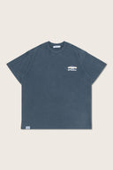 Aim Higher Club ♥ Cinnamoroll Unisex Monogram Patch Classic Logo Tee/ Washed Grey Blue