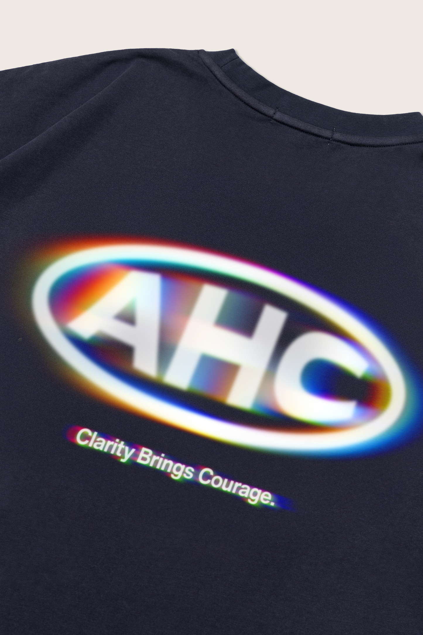 Aim Higher Club × Orbis Clarity Brings Courage Unisex Logo Tee/ Navy