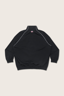 Aim Higher Club Unisex College Emblem Reflective Half Zip Windbreaker/ Black